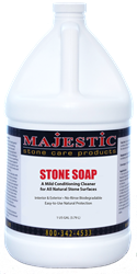 Stone Soap stone, soap, natural, concentrated, cleaner, cleaning, conditioner, daily, stone, surface, surfaces, safe, marble, granite, limestone, travertine, terrazzo, agglomerate, slate, unglazed, ceramic, porcelain, terra cotta, saltillo, concrete, dirt, repellent, barrier, slip, resistance, polished, care, products, stonecare, stone care, stone, majestic, m3 technologies, 