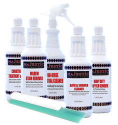 Bath & Shower Care Kit (Large) Bath and shower, care kit, neutral cleaner, conditioning treatment and polish, heavy duty soap film remover,  squeegee, marble, soap scum, water rings, dirt, 