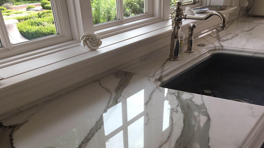 Polished Marble Counter after Majestic 5X Gold