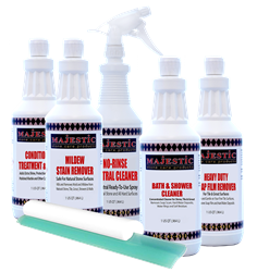 Bath & Shower Care Kit (Large) Bath and shower, care kit, neutral cleaner, conditioning treatment and polish, heavy duty soap film remover,  squeegee, marble, soap scum, water rings, dirt, 